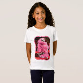 Diva White Cat Wrapped in Pink Boa on Red Carpet T-shirt (Voorkant volledig)