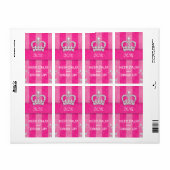Diva Wijnlabel Crown Pink Stripes Etiket (Full Sheet)