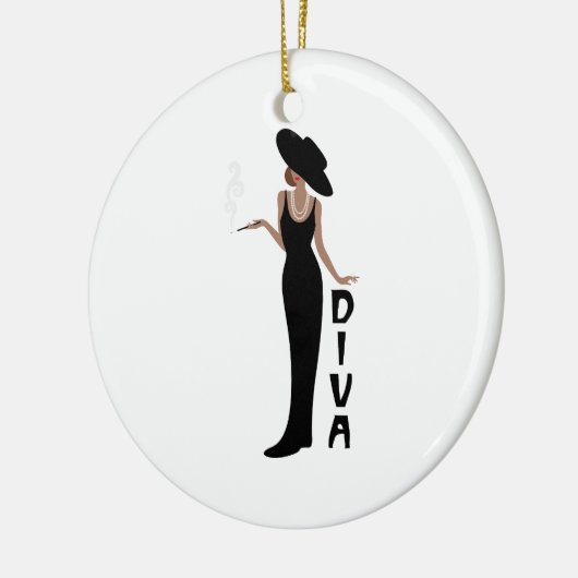 Diva Woman Keramisch Ornament (Links)