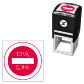"Diva Zone" Rubberen stempel (In situ)