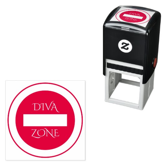 "Diva Zone" Rubberen stempel (In situ)