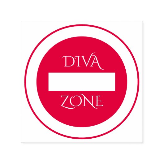 "Diva Zone" Rubberen stempel (Design)