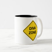 Diva Zone Tweekleurige Koffiemok (Voorkant rechts)