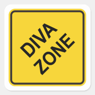 Diva Zone Vierkante Sticker