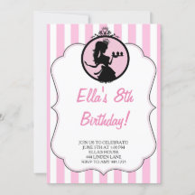 Divalicious Prinses Verjaardagsfeestuitnodigingen