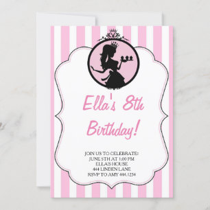 Divalicious Prinses Verjaardagsfeestuitnodigingen Kaart