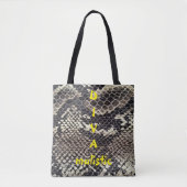 DIVAmalistisch bruine snakeskin-afdrukCanvas tas (Voorkant)