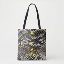 DIVAmalistisch bruine snakeskin-afdrukCanvas tas