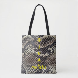 DIVAmalistisch bruine snakeskin-afdrukCanvas tas