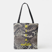DIVAmalistisch bruine snakeskin-afdrukCanvas tas (Achterkant)