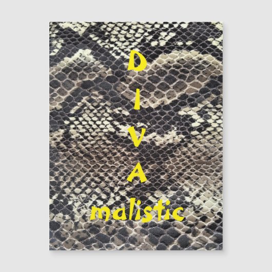 DIVAmalistisch bruine snakeskin-afdrukmagnetische (Voorkant)