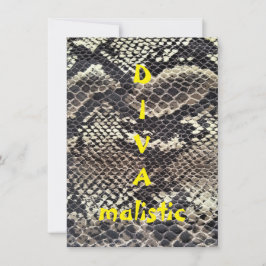 DIVAmalistisch-bruine snakeskin-afdrukplatte kaart