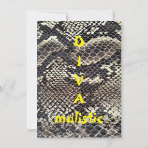 DIVAmalistisch-bruine snakeskin-afdrukplatte kaart