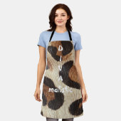 DIVAmalistisch luipaard afdrukken All-over Apron Schort (Gedragen)