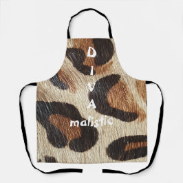 DIVAmalistisch luipaard afdrukken All-over Apron Schort