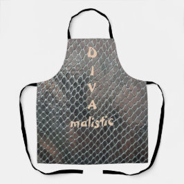 DIVAmalistisch Multicolor Snakeskin-afdrukplatform Schort