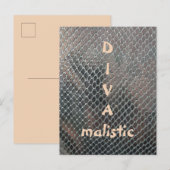 DIVAmalistisch Multicolor Snakeskin-Briefkaart Briefkaart (Voorkant / Achterkant)