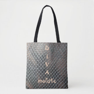 DIVAmalistisch Multicolor Snakeskin-Canvas tas