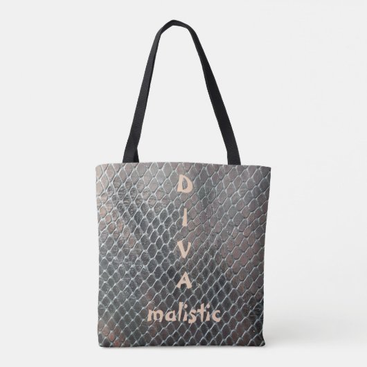 DIVAmalistisch Multicolor Snakeskin-Canvas tas (Achterkant)