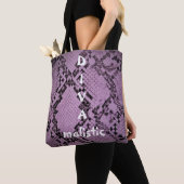 DIVAmalistisch Paarse snakeskin afdrukCanvas tas (Dichtbij)
