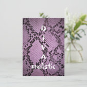DIVAmalistisch Paarse snakeskin-flatkaart (Staand voorkant)