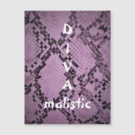 DIVAmalistisch Paarse snakeskin-magneetkaart