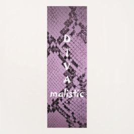 DIVAmalistisch Paarse snakeskin Yoga Mat afdrukken