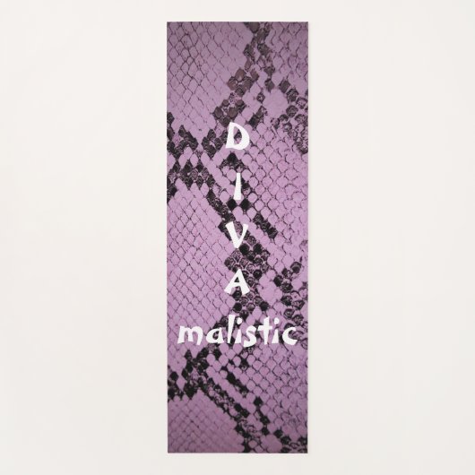 DIVAmalistisch Paarse snakeskin Yoga Mat afdrukken (Voorkant)
