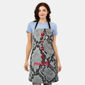 DIVAmalistisch snakeskin-afdrukscherm Schort (Gedragen)