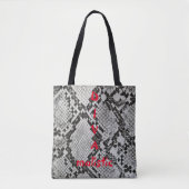 DIVAmalistische snakeskin-afdrukCanvas tas (Voorkant)