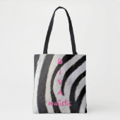 DIVAmalistische Zebra Print Canvas tas (Voorkant)
