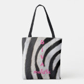 DIVAmalistische Zebra Print Canvas tas (Achterkant)