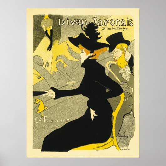 Divan Japonais by Henri de Toulouse-Lautrec Poster (Voorkant)