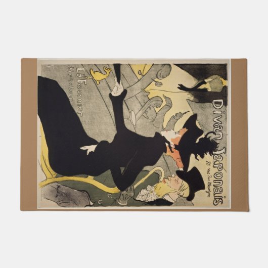 Divan Japonais Toulouse-Lautrec  kunst Deurmat (Voorkant)
