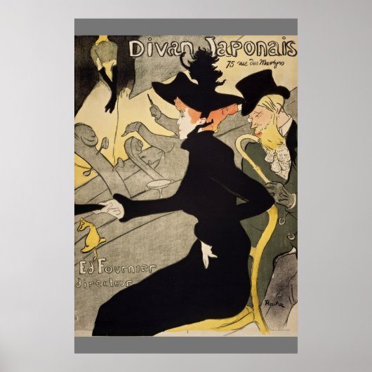 Divan Japonais Toulouse-Lautrec  kunst Poster (Voorkant)