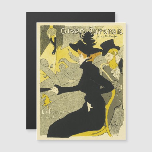 Divan Japonaise  Adverteren Magnetische Uitnodiging (Voorkant / Achterkant)