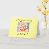 Diva's 45e verjaardagstaart Wenskaart Kaart (Gele Bloem)