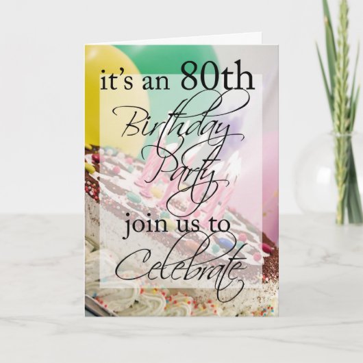Diva's 80ste verjaardag Party Invitation Kaart (Voorkant)