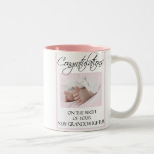 Diva's cadeau voor nieuwe grootouders.. het is een tweekleurige koffiemok
