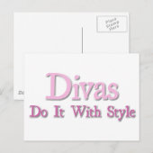 Divas doet het met stijl briefkaart (Voorkant / Achterkant)