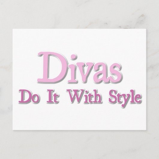 Divas doet het met stijl briefkaart (Voorkant)