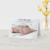 Diva's Gefeliciteerd - Nieuwe kleinzoon Wenskaart Kaart (Gele Bloem)