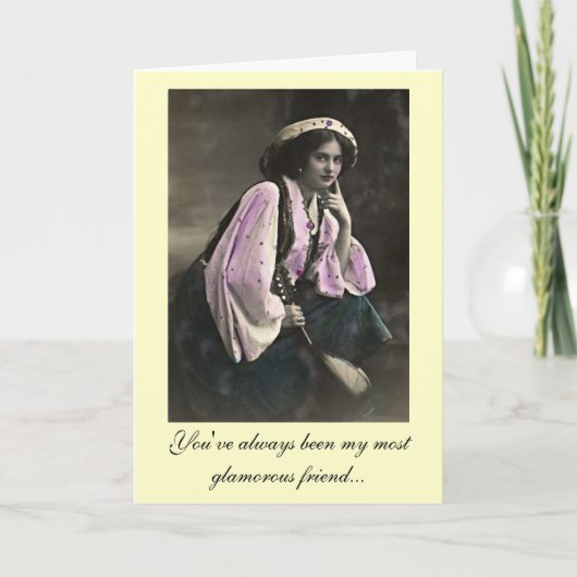 Diva's Glamoureuze 50ste Verjaardag Wenskaart Kaart (Voorkant)