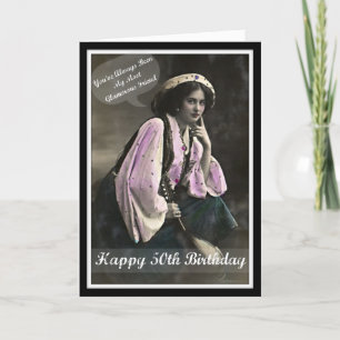Diva's Glamoureuze 50ste Verjaardag Wenskaart Kaart