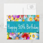 Diva's Happy 50th Birthday Briefkaart (Voorkant / Achterkant)