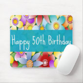 Diva's Happy 50th Birthday Mousepad Muismat (Met muis)