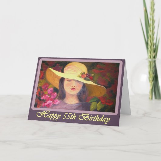 Diva's Happy 55th Birthday Card for Her Kaart (Voorkant)