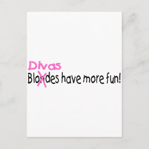 Divas heeft meer plezier briefkaart