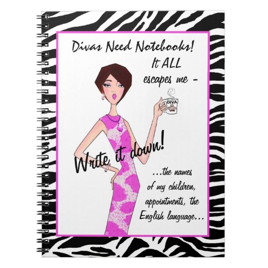 DIVAS HEEFT NOTITIEBOEKEN NODIG! Het maakt me alle (Voorkant)