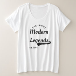 Divas-N-Rides Modern Legends Eén stuk Grote Maat T-shirt